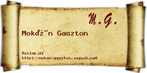 Mokán Gaszton névjegykártya